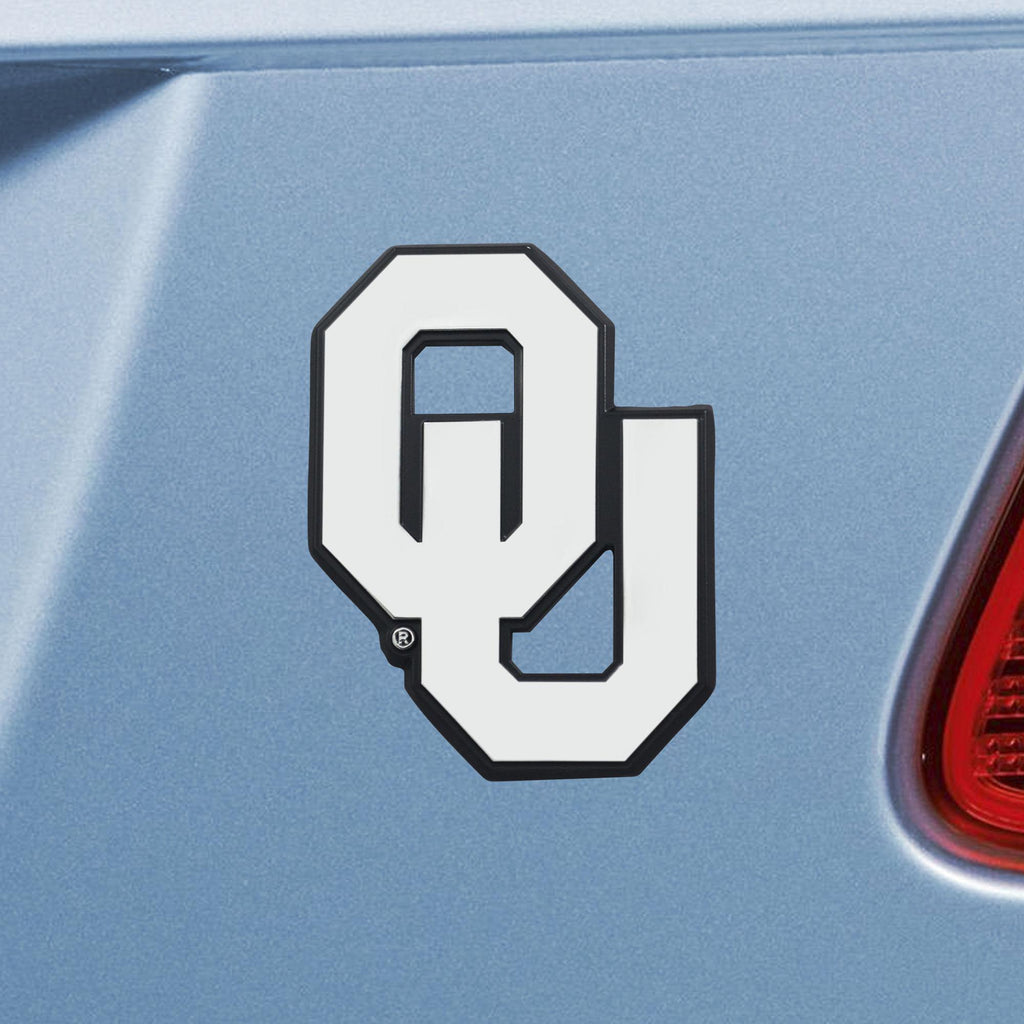 Oklahoma Sooners Chrome Emblem 3.2"x2.3" 