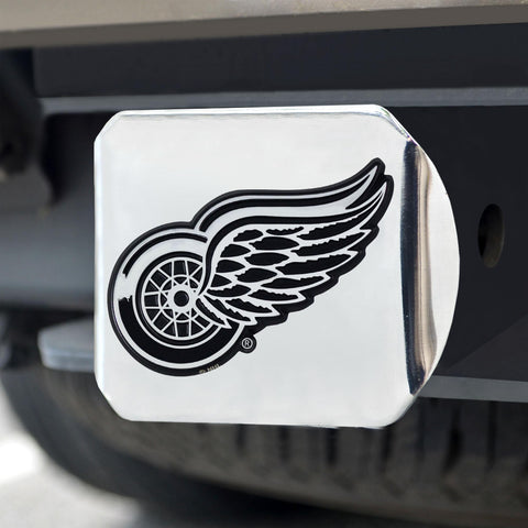 Detroit Red Wings Hitch Cover Chrome on Chrome 3.4"x4" 
