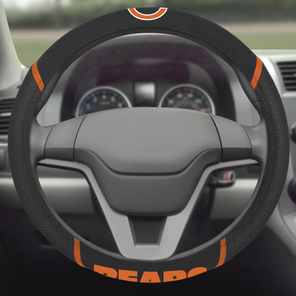 Chicago Bears Steering Wheel Cover 15"x15" 