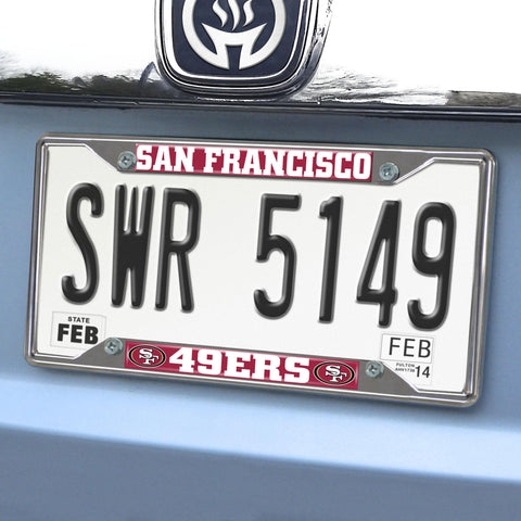 San Francisco 49ers License Plate Frame 6.25"x12.25" 