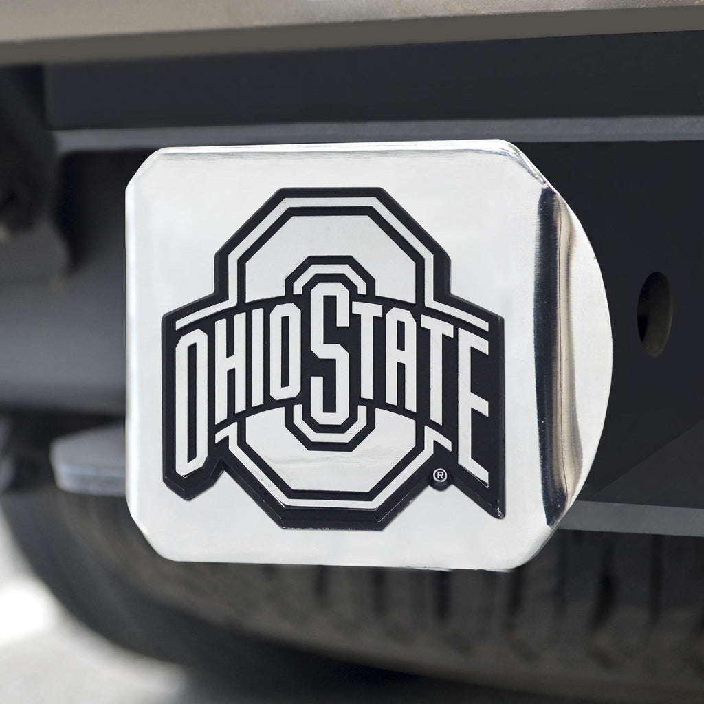 Ohio State Buckeyes Hitch Cover Chrome on Chrome 3.4"x4" 