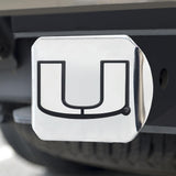 Miami Hurricanes Hitch Cover Chrome on Chrome 3.4"x4" 