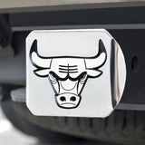 Chicago Bulls Hitch Cover Chrome on Chrome 3.4"x4" 