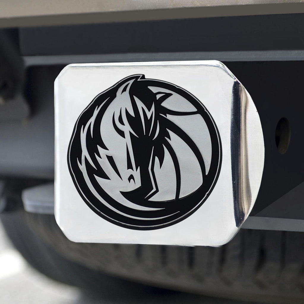 Dallas Mavericks Hitch Cover Chrome on Chrome 3.4"x4" 