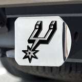 San Antonio Spurs Hitch Cover Chrome on Chrome 3.4"x4" 