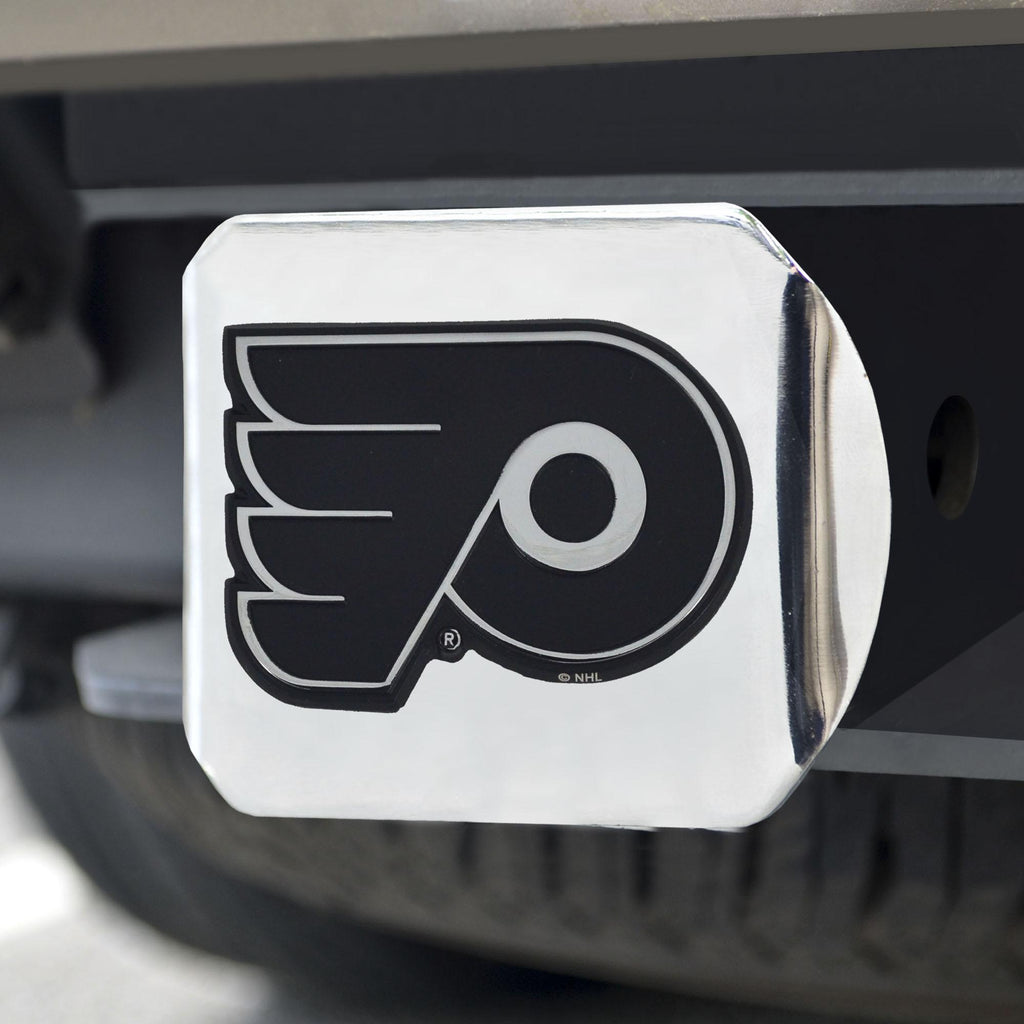 Philadelphia Flyers Hitch Cover Chrome on Chrome 3.4"x4" 