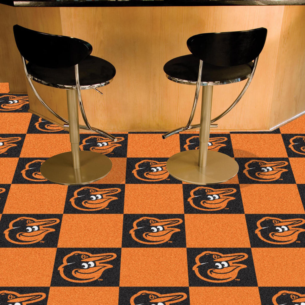 Baltimore Orioles Team Carpet Tiles 18"x18" tiles 