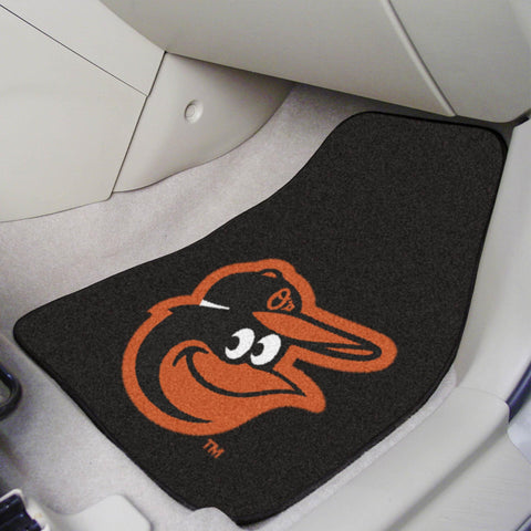 Baltimore Orioles 2 pc Carpet Car Mat Set 17"x27" 