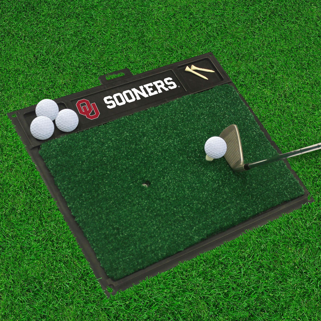 Oklahoma Sooners Golf Hitting Mat 20" x 17" 