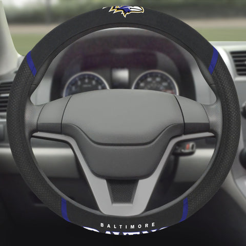 Baltimore Ravens Steering Wheel Cover 15"x15" 