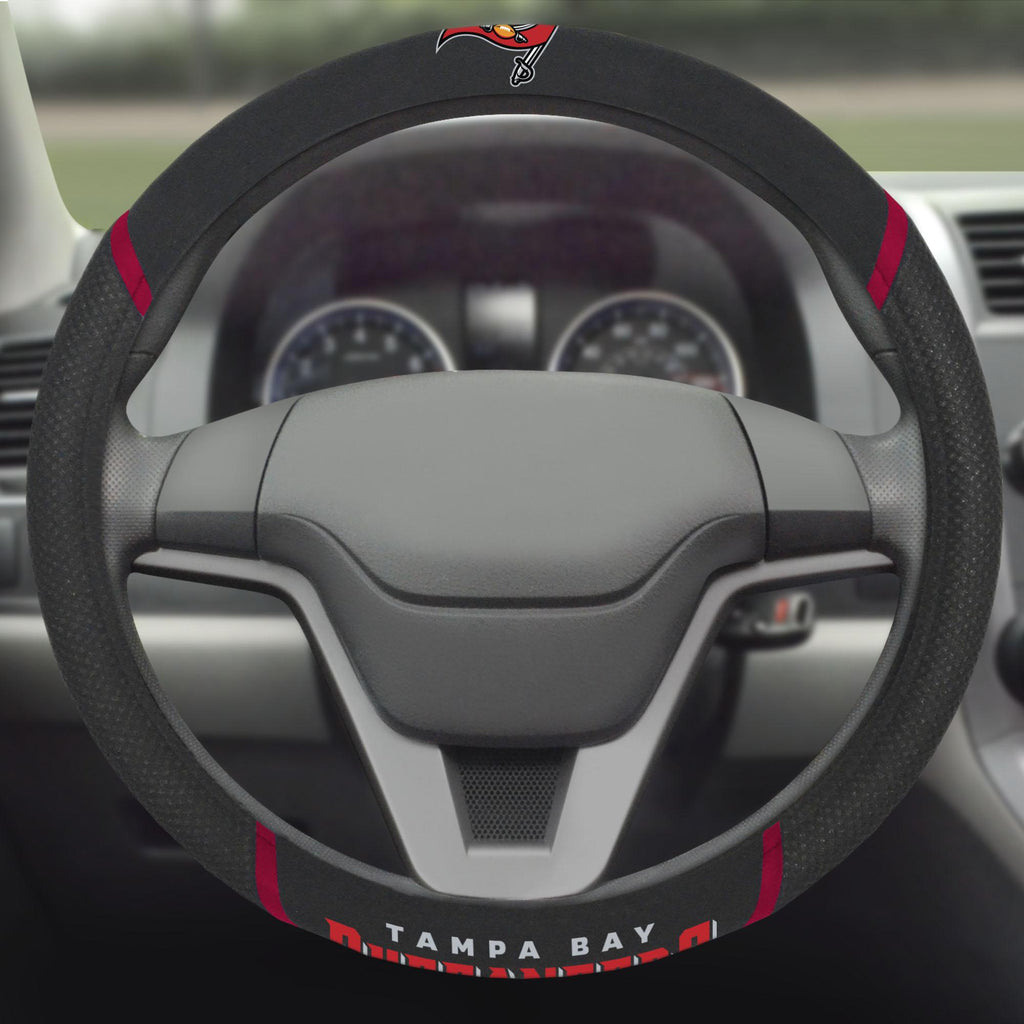 Tampa Bay Buccaneers Steering Wheel Cover 15"x15" 