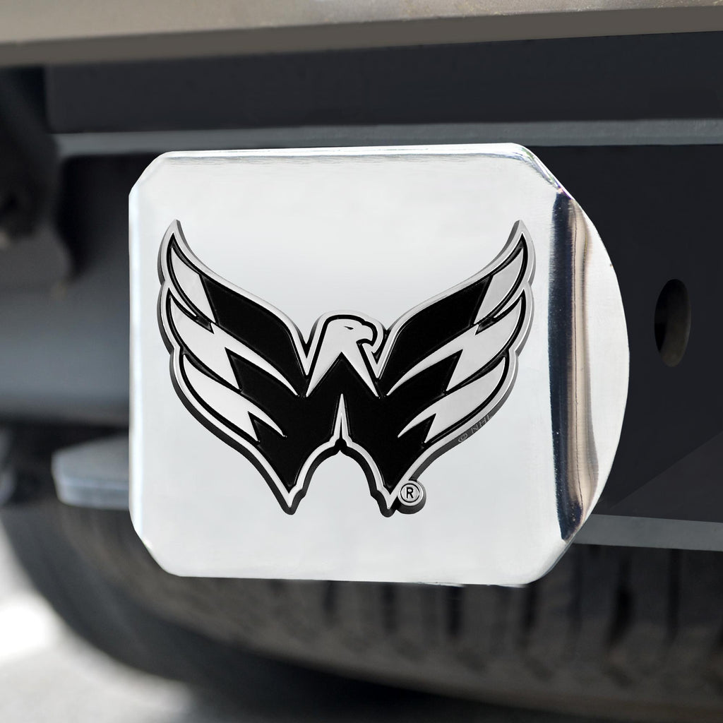 Washington Capitals Hitch Cover Chrome on Chrome 3.4"x4" 