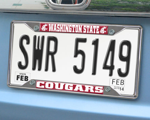 Washington State Cougars License Plate Frame 6.25"x12.25" 