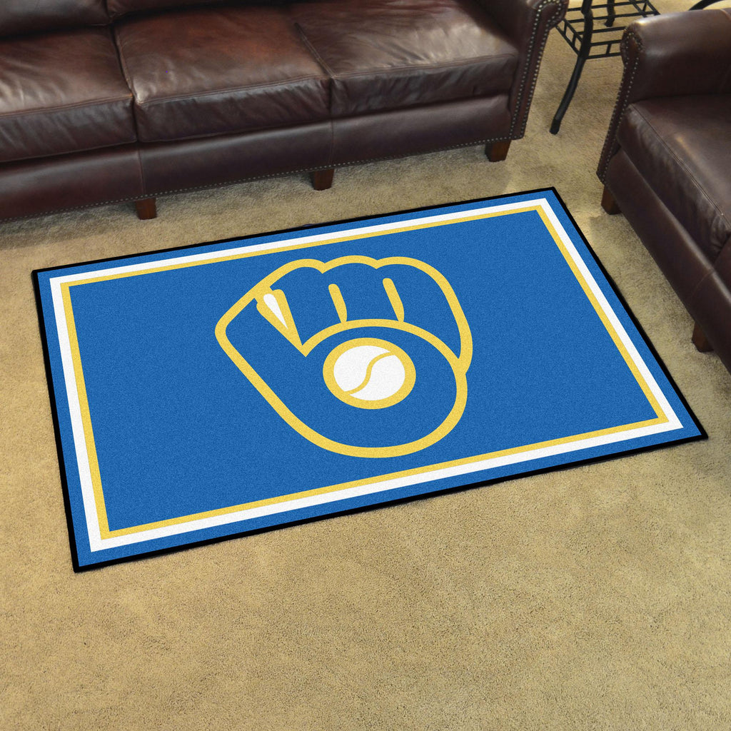 Milwaukee Brewers 4x6 Rug 44"x71" 