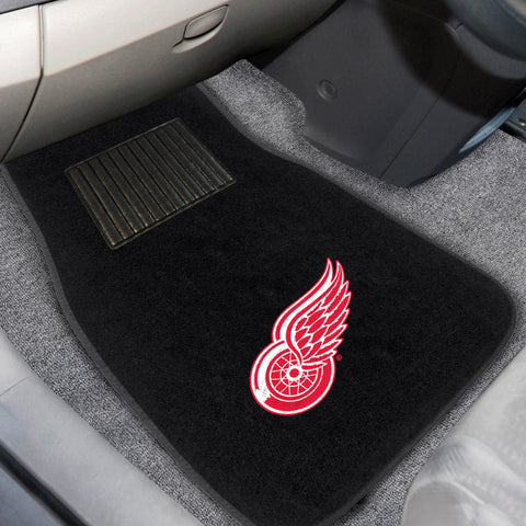 Detroit Red Wings 2 pc Embroidered Car Mat Set 17"x25.5" 