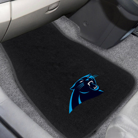 Carolina Panthers 2 pc Embroidered Car Mat Set 17"x25.5" 