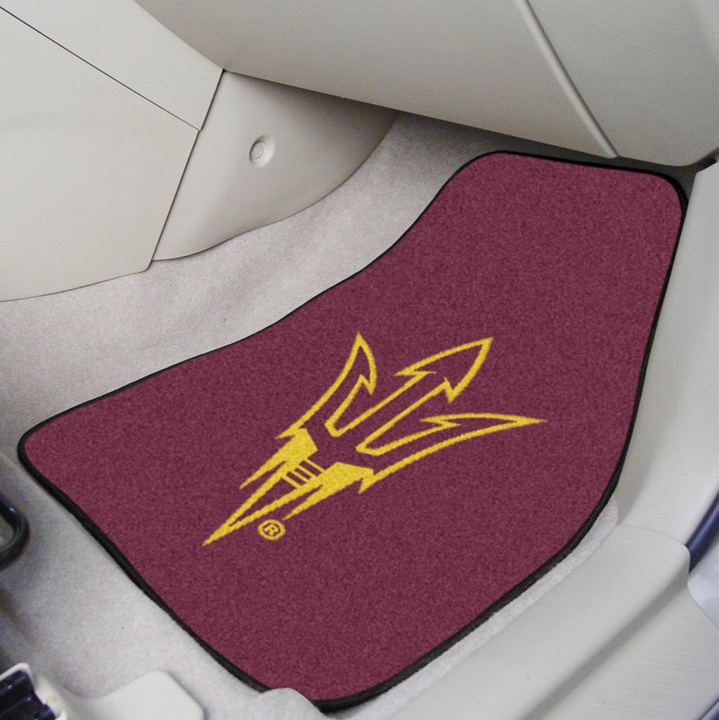 Arizona State Sun Devils 2 pc Carpet Car Mat Set 17"x27" 