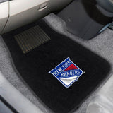 New York Rangers 2 pc Embroidered Car Mat Set 17"x25.5" 