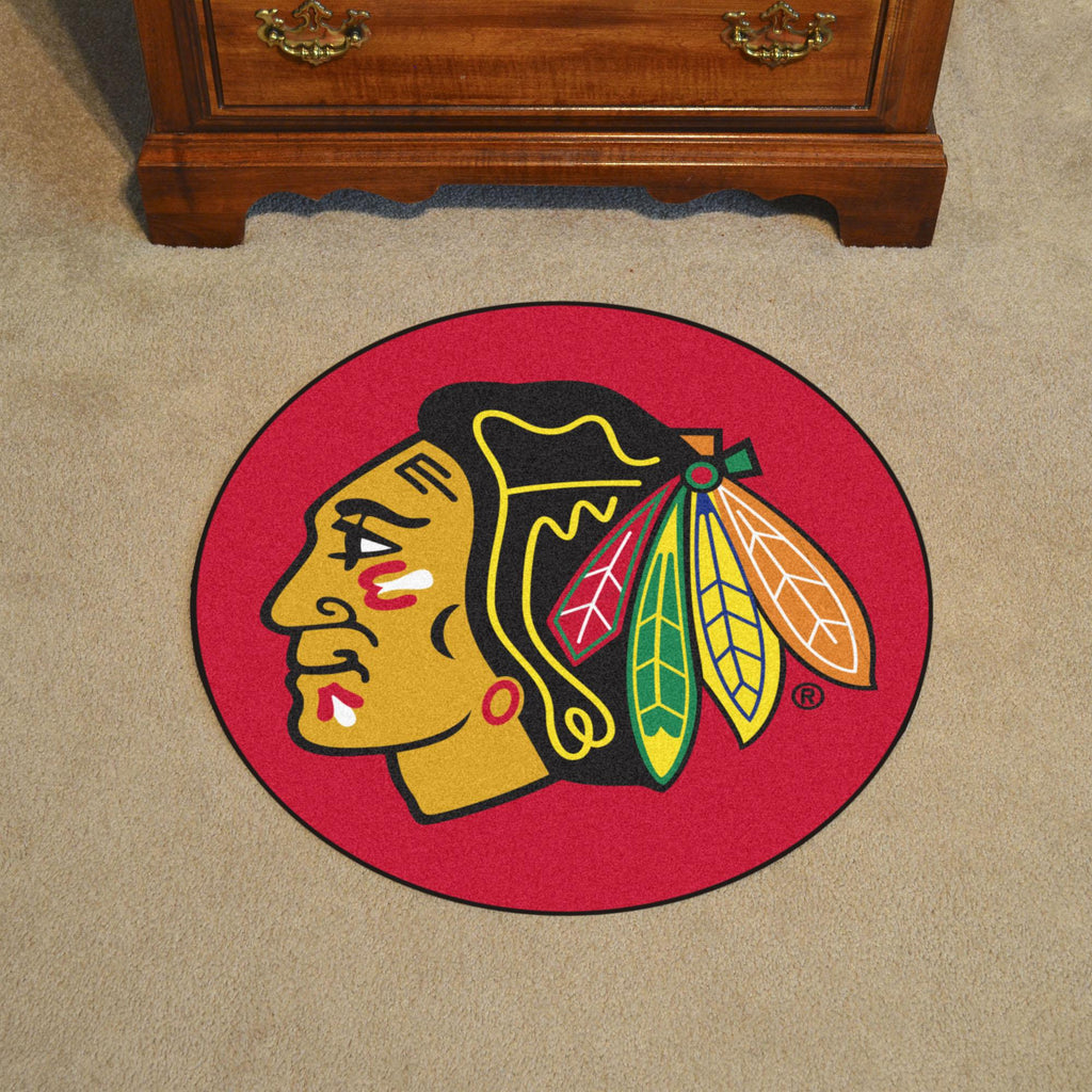 Chicago Blackhawks Puck Mat 27" diameter 