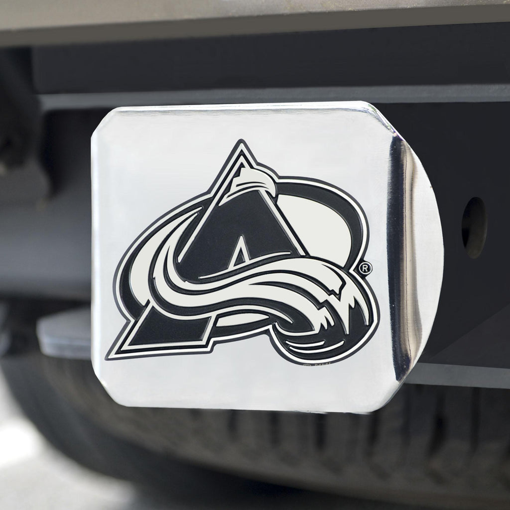 Colorado Avalanche Hitch Cover Chrome on Chrome 3.4"x4" 