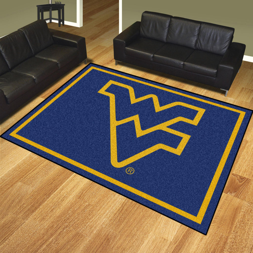 West Virginia Mountaineers 8x10 Rug 87"x117" 