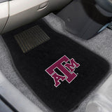 Texas A&M Aggies 2 pc Embroidered Car Mat Set 17"x25.5" 