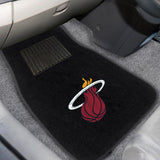 Miami Heat 2 pc Embroidered Car Mat Set 17"x25.5" 