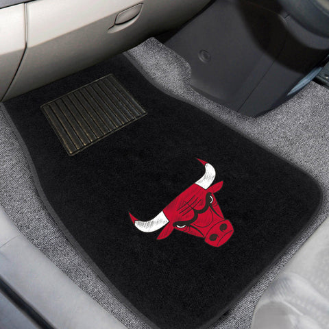 Chicago Bulls 2 pc Embroidered Car Mat Set 17"x25.5" 