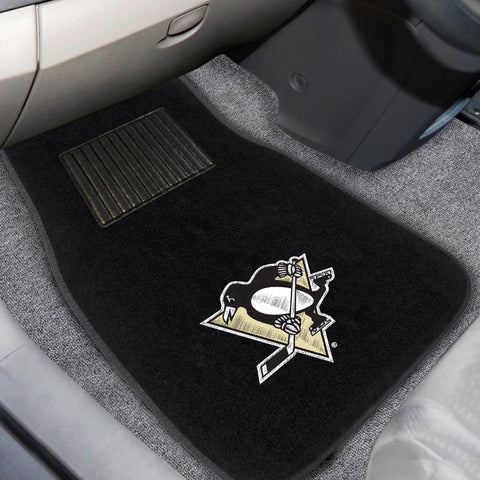 Pittsburgh Penguins 2 pc Embroidered Car Mat Set 17"x25.5" 