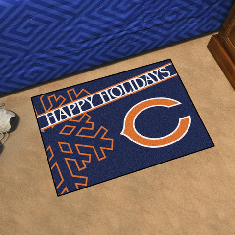 Chicago Bears Starter Mat Happy Holidays 19"x30" 