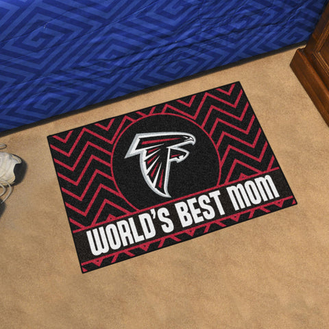 Atlanta Falcons Starter Mat World's Best Mom 19"x30" 