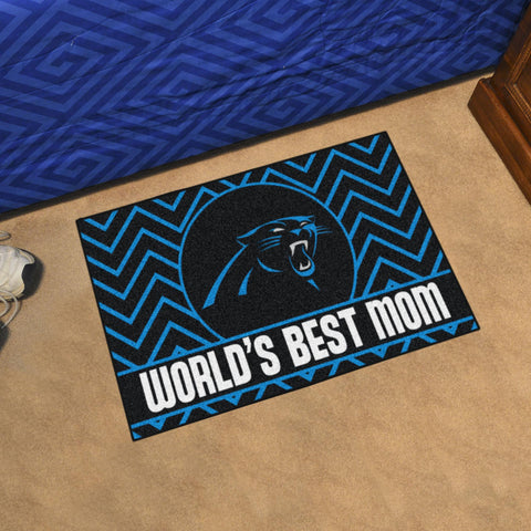 Carolina Panthers Starter Mat World's Best Mom 19"x30" 