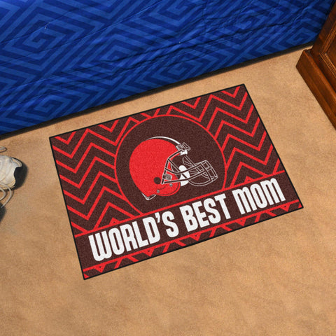 Cleveland Browns Starter Mat World's Best Mom 19"x30" 