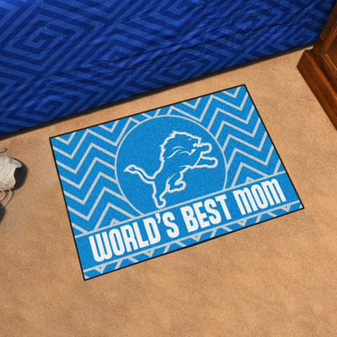 Detroit Lions Starter Mat World's Best Mom 19"x30" 