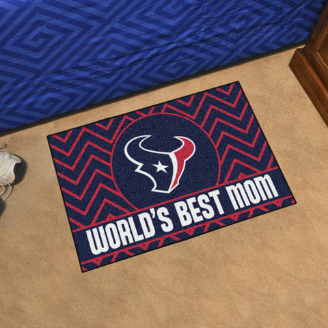 Houston Texans Starter Mat World's Best Mom 19"x30" 