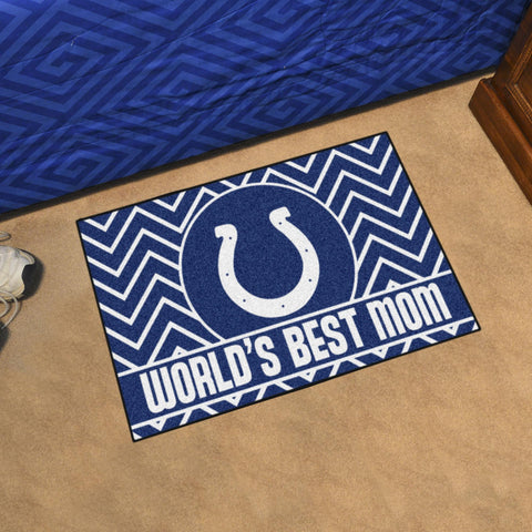 Indianapolis Colts Starter Mat World's Best Mom 19"x30" 