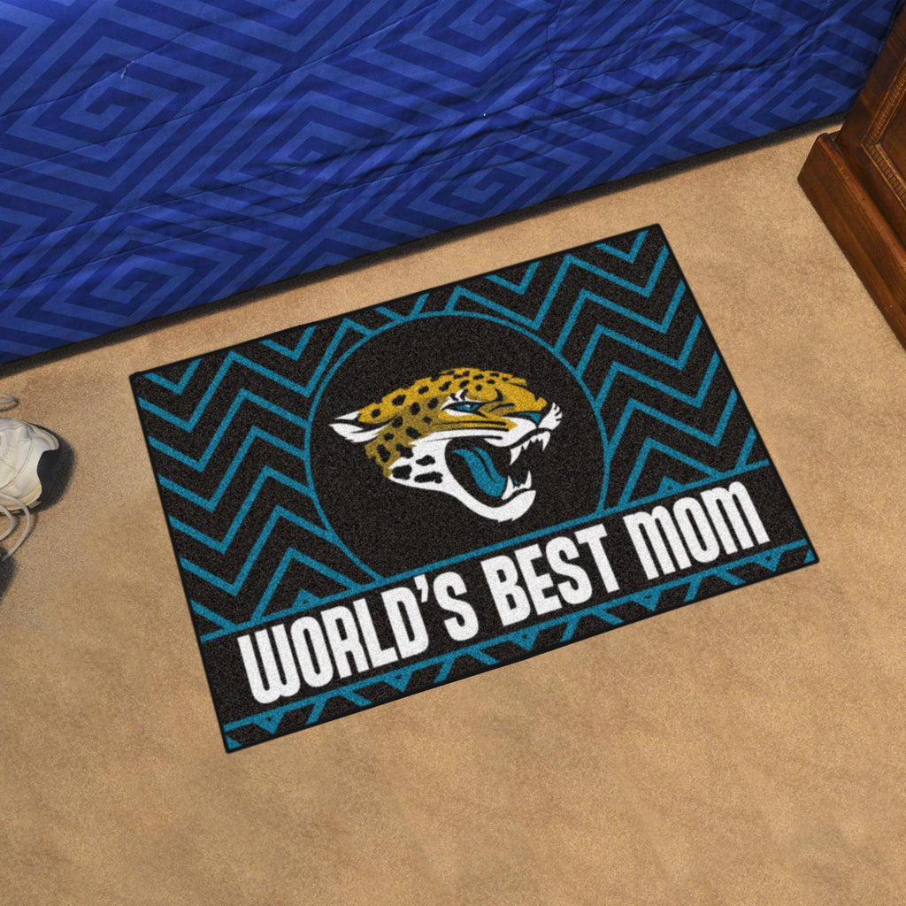 Jacksonville Jaguars Starter Mat World's Best Mom 19"x30" 