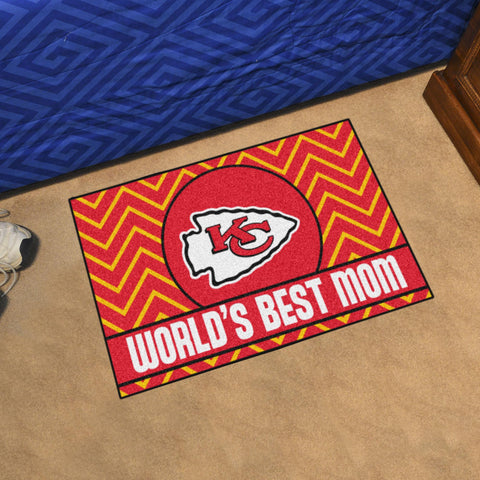 Kansas City Chiefs Starter Mat World's Best Mom 19"x30" 