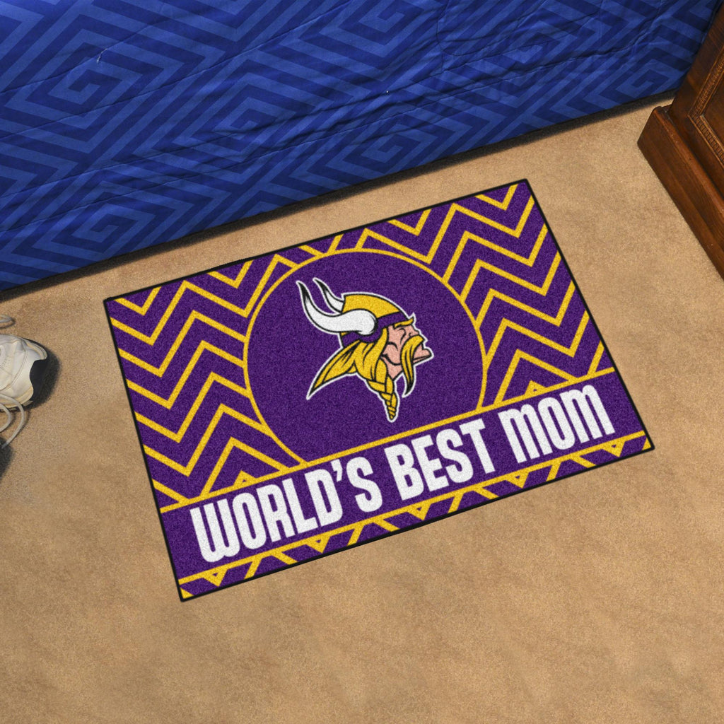 Minnesota Vikings Starter Mat World's Best Mom 19"x30" 