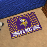 Minnesota Vikings Starter Mat World's Best Mom 19"x30" 