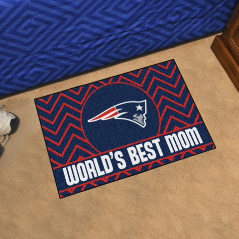 New England Patriots Starter Mat World's Best Mom 19"x30" 