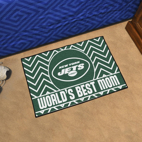 New York Jets Starter Mat World's Best Mom 19"x30" 