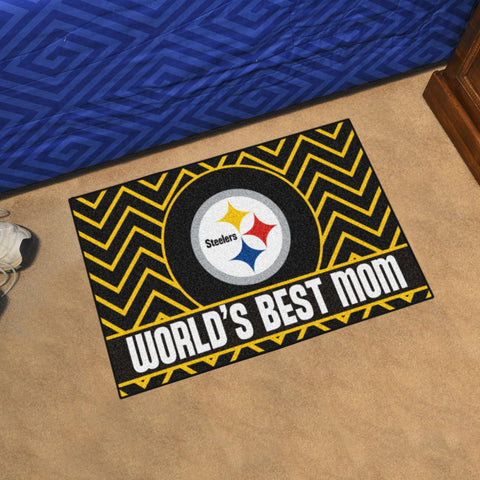 Pittsburgh Steelers Starter Mat World's Best Mom 19"x30" 