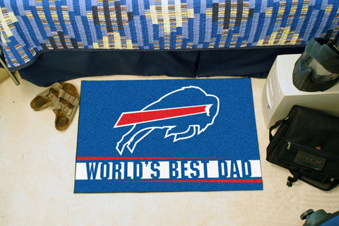 Buffalo Bills Starter Mat World's Best Dad 19"x30" 