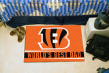 Cincinnati Bengals Starter Mat World's Best Dad 19"x30" 