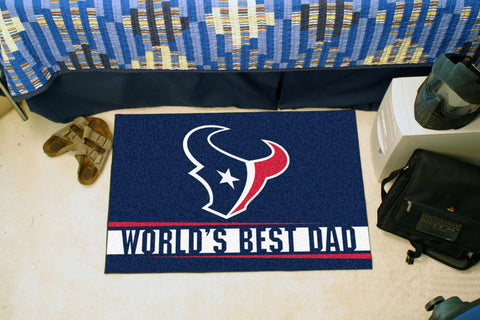 Houston Texans Starter Mat World's Best Dad 19"x30" 