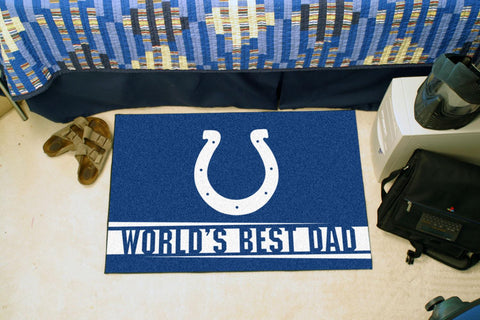 Indianapolis Colts Starter Mat World's Best Dad 19"x30" 