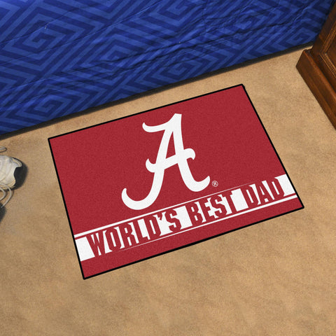 Alabama Crimson Tide Starter Mat World's Best Dad 19"x30" 