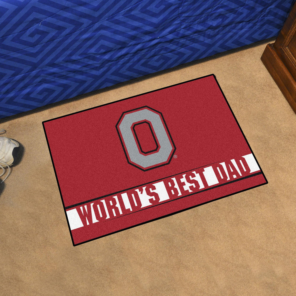 Ohio State Buckeyes Starter Mat World's Best Dad 19"x30" 