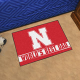 Nebraska Cornhuskers Starter Mat World's Best Dad 19"x30" 